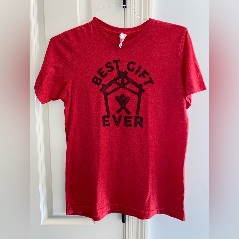 Best Gift Ever Christmas Shirt Kids Sz XL Red